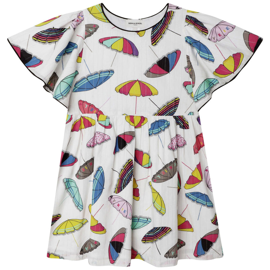 Sonia Rykiel Off White Beach Print Fancy Dress