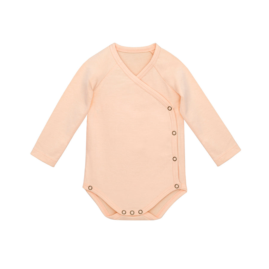 Little Hedonist Peach Bloom Baby Romper