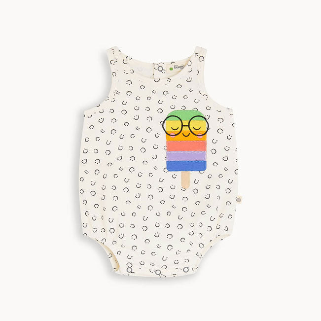 The Bonnie Mob Lolly Applique Sleeveless Romper