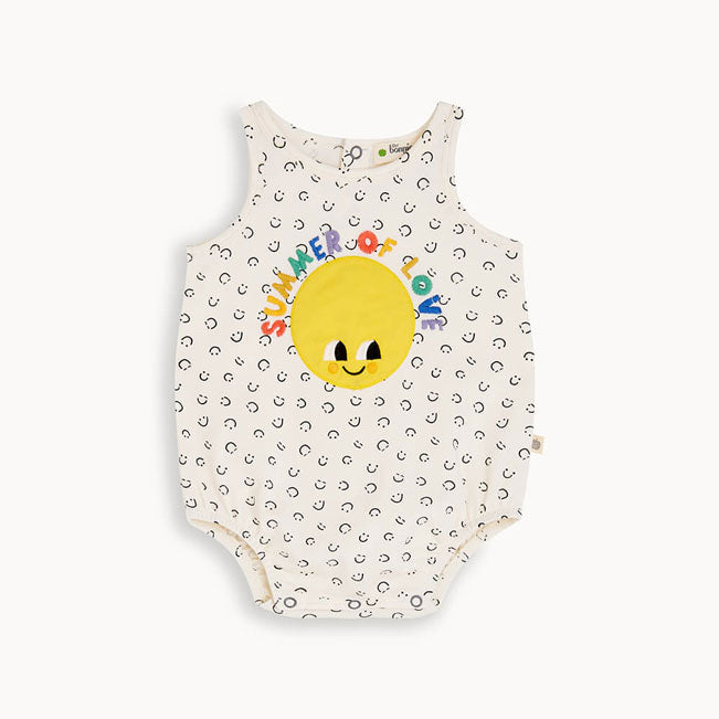 The Bonnie Mob Summer Of Love Applique Sleeveless Romper