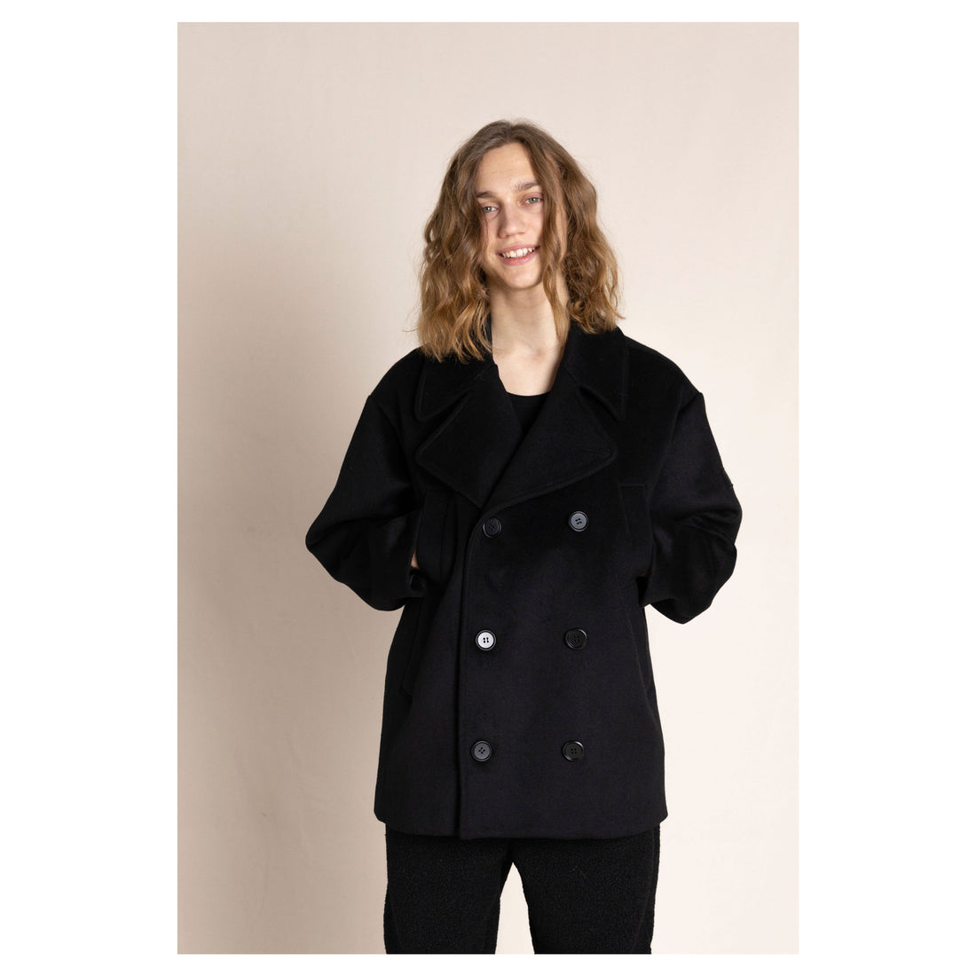 Finger in the Nose Fjord Black Pea Coat