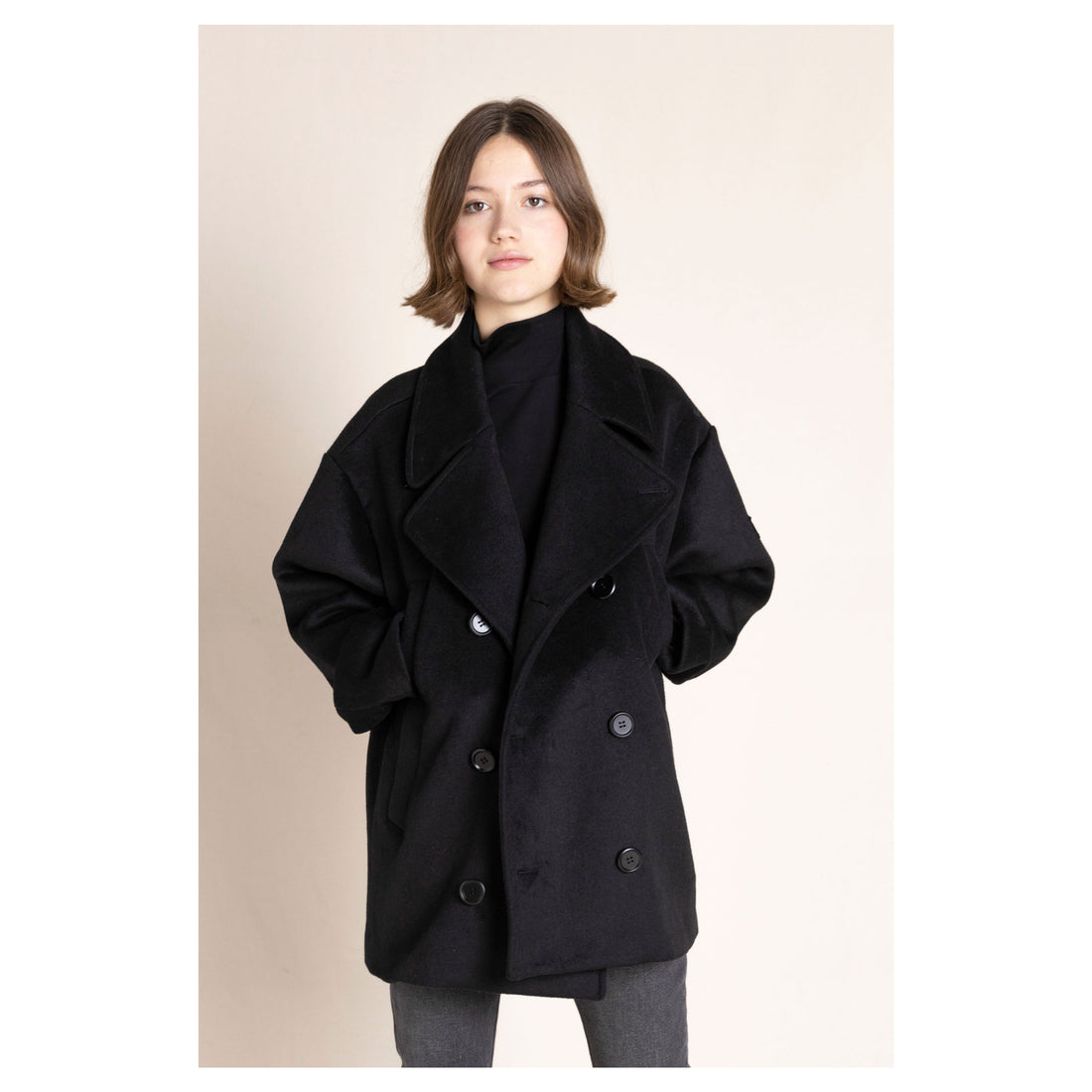 Finger in the Nose Fjord Black Pea Coat
