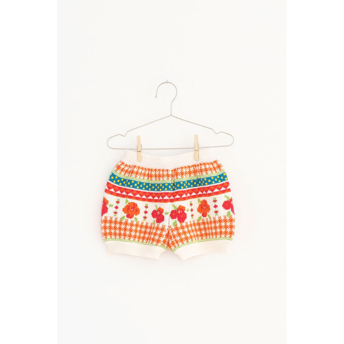 Fish and Kids Multicolor Flowers Knit Shorts