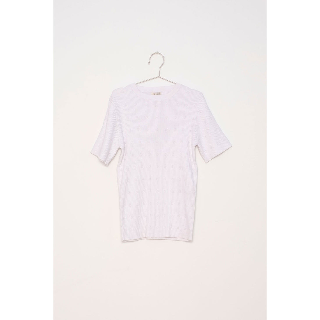 Fish and Kids Off White Basic Rib Womens Top