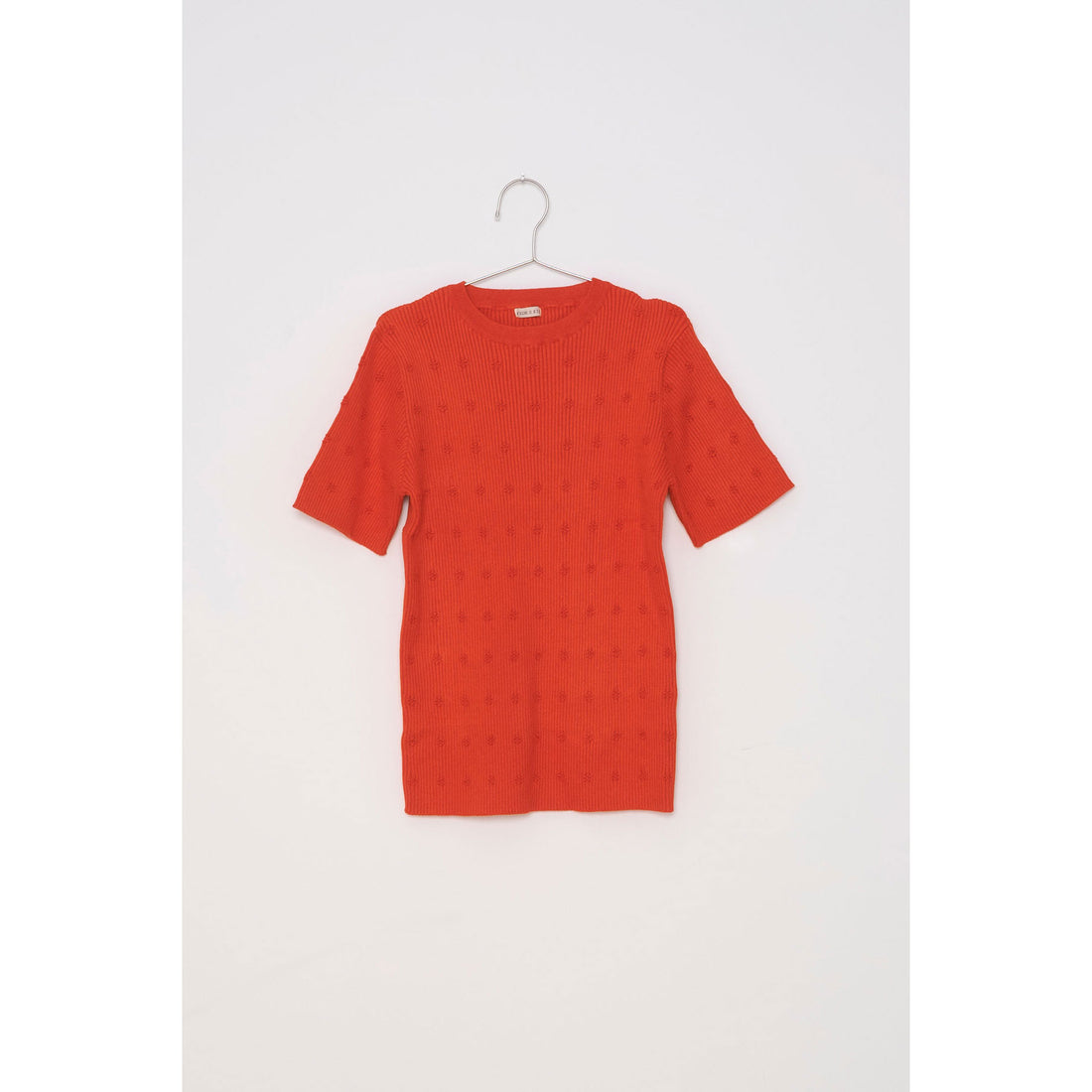 Fish and Kids Red Basic Rib Womens Top