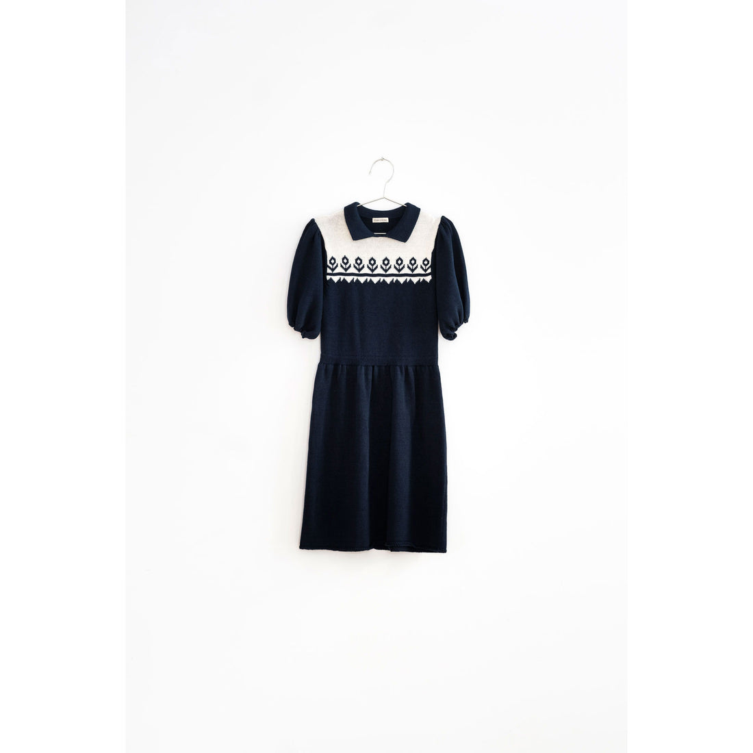 Fish and Kids Retro Knitted Flowers Dress