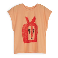 Wolf and Rita Art Tv Peach Flor Tee