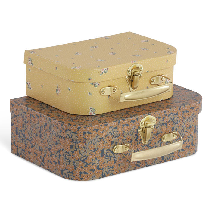 Konges Slojd Winter Leaves/Flower Bouquet Mustard 2 Pack Luggage