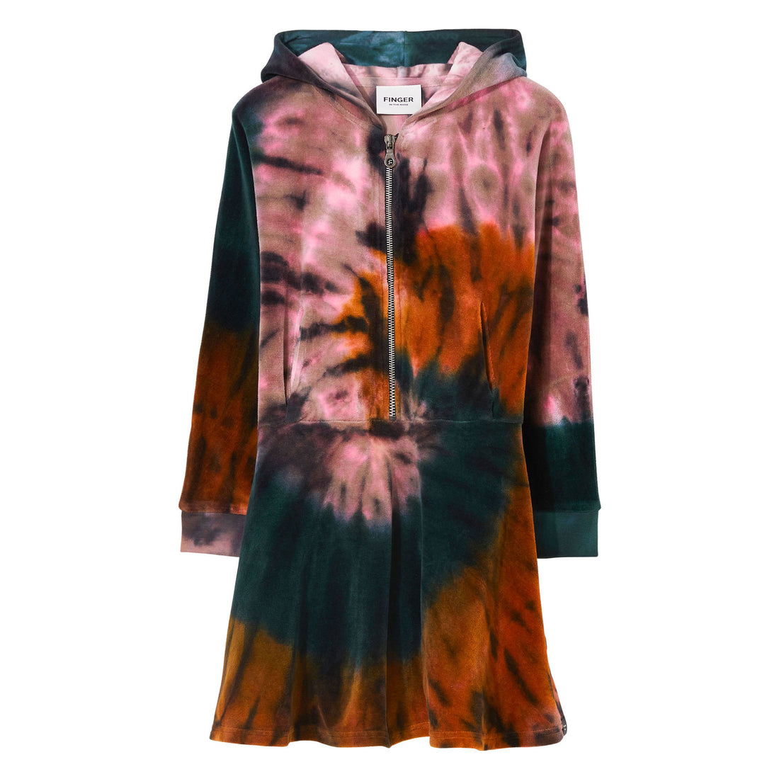 Finger in the Nose Winter Parma Tie Dye Hooded Dress