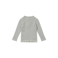 Caramel Pebble Navy Stripe Forgo Baby T-Shirt