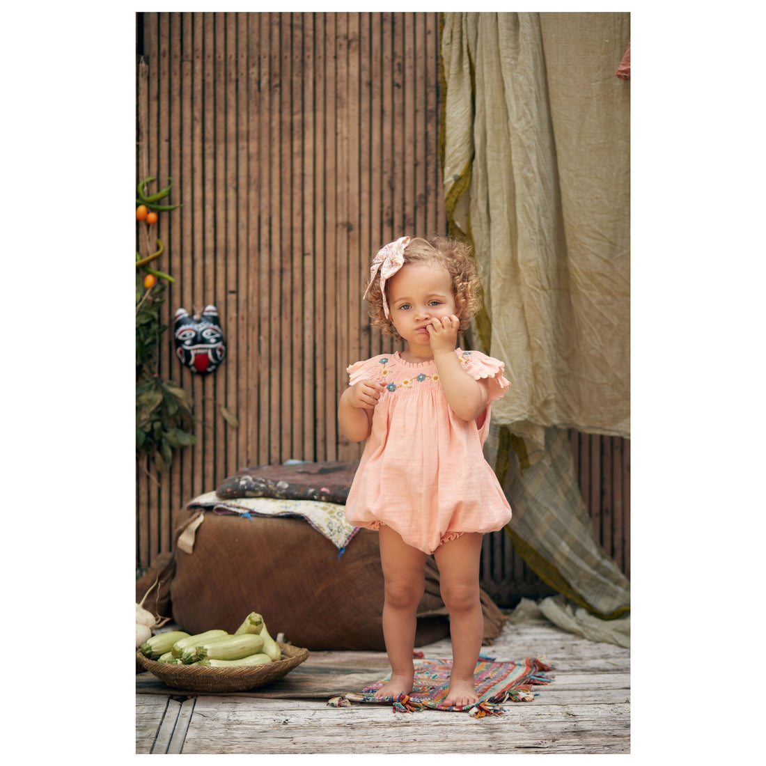 Louise Misha  Coral Josephine Romper