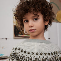 FUB Fair Isle Sweater - Pale Sage