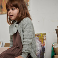 FUB Baby Pointelle Cardigan - Pale Sage