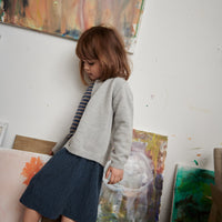 FUB Rib Top - Beige Melange/Indigo