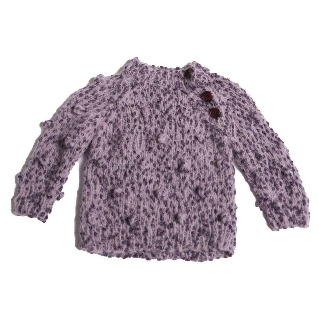 Tia Cibani Blackberry Mix Hand Knit Bobble Pullover