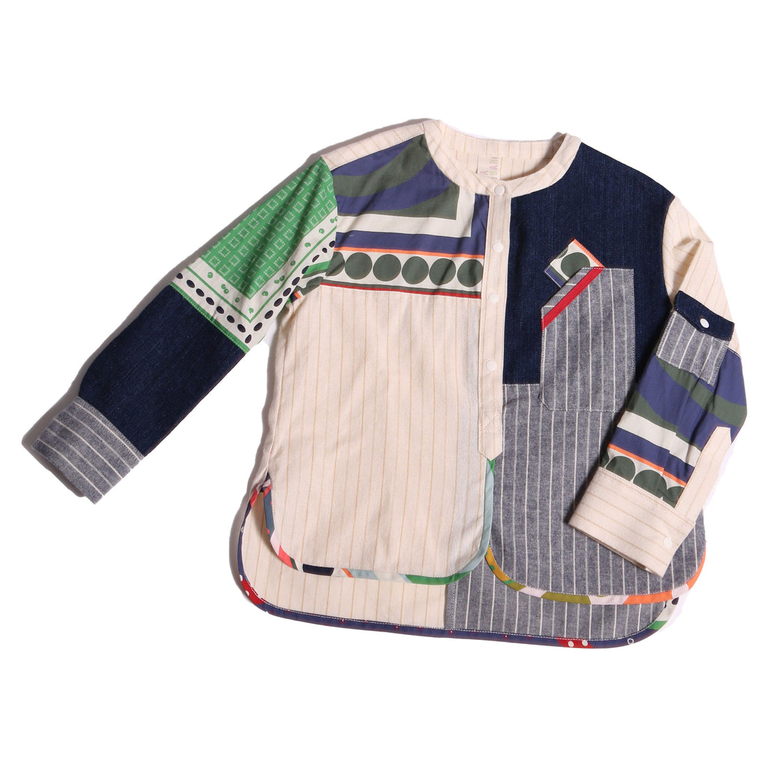 Tia Cibani Opal Mix Baxter Patchwork Henley