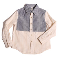 Tia Cibani Opal Mix Kelly Patchwork Button Down