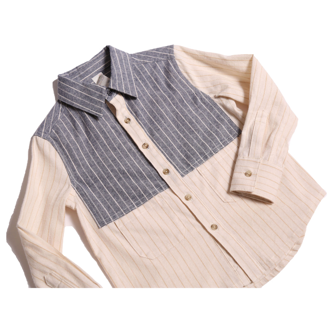 Tia Cibani Opal Mix Kelly Patchwork Button Down