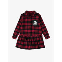 Yporque Red + Black Plaid Short Dress