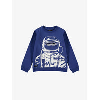 Yporque Electric Blue Astronaut Zipper Sweatshirt