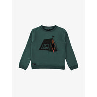 Yporque Dark Green Camping Zipper Sweatshirt