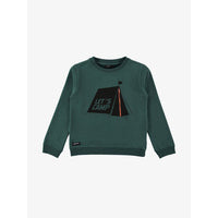 Yporque Dark Green Camping Zipper Sweatshirt