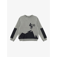 Yporque Melange + Black Patch Sweatshirt