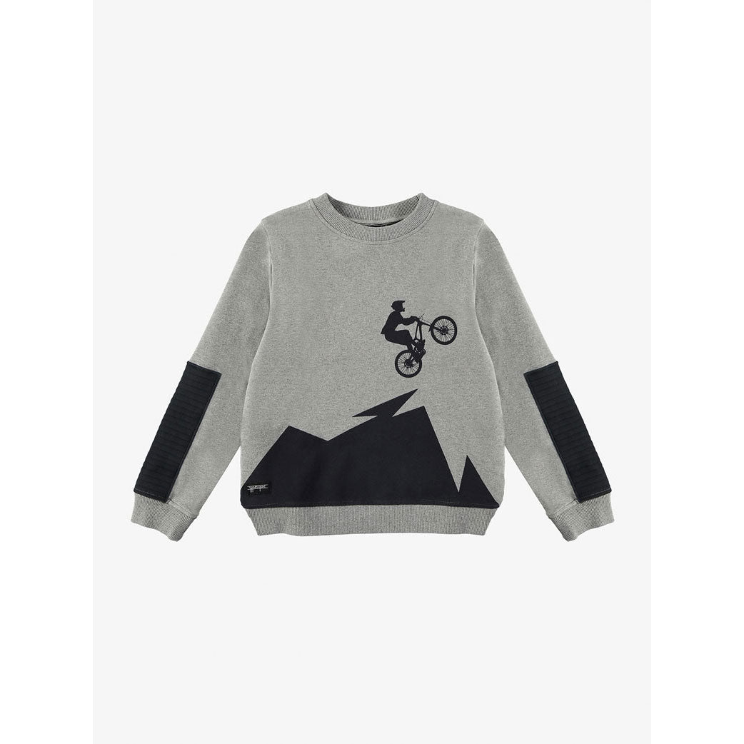 Yporque Melange + Black Patch Sweatshirt