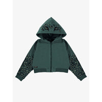 Yporque Green Short Zip Hoodie