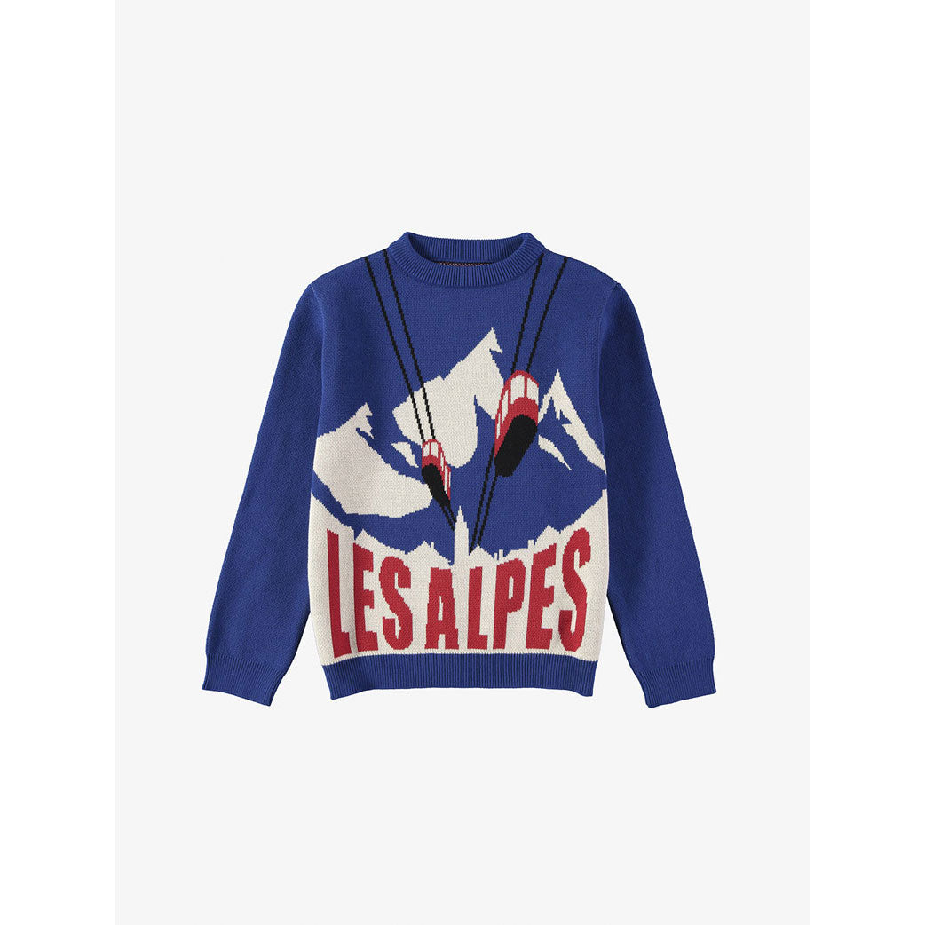 Yporque Electric Blue Les Alpes Tricot Sweater