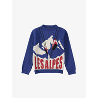Yporque Electric Blue Les Alpes Tricot Sweater