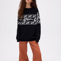 Les Coyotes de Paris Black Kerolyn Knit Sweater With Graphic Logo