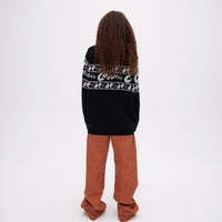 Les Coyotes de Paris Black Kerolyn Knit Sweater With Graphic Logo