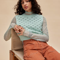 Les Coyotes de Paris Mint Kiki Sleeveless Knit Vest