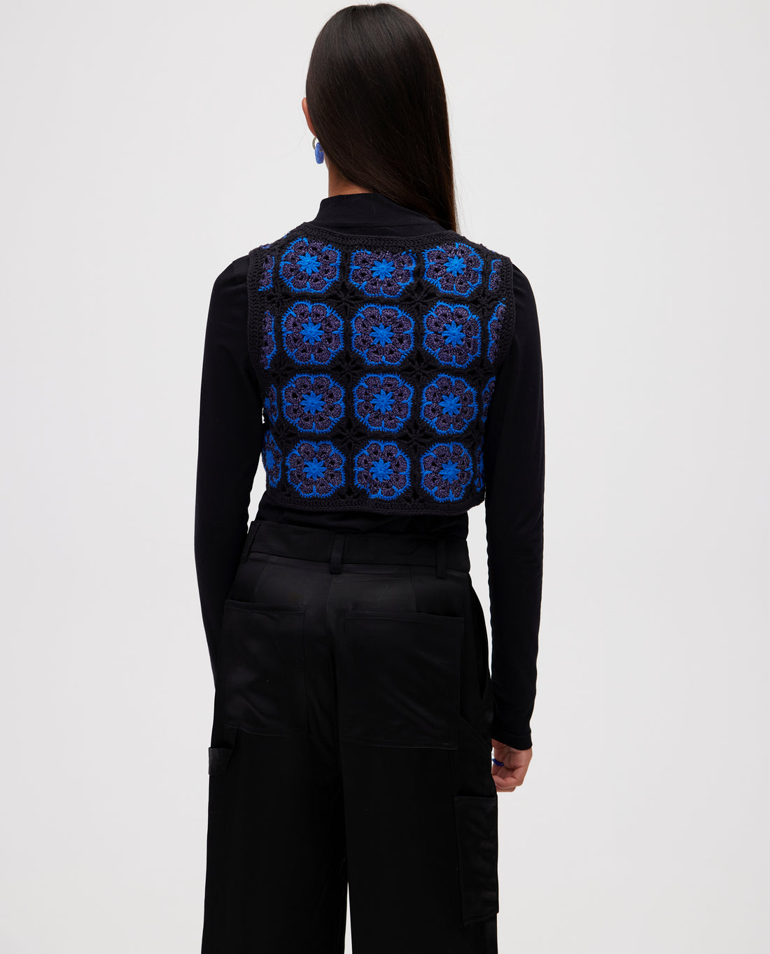 Les Coyotes de Paris Kim Flower Crochet Vest