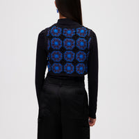 Les Coyotes de Paris Kim Flower Crochet Vest