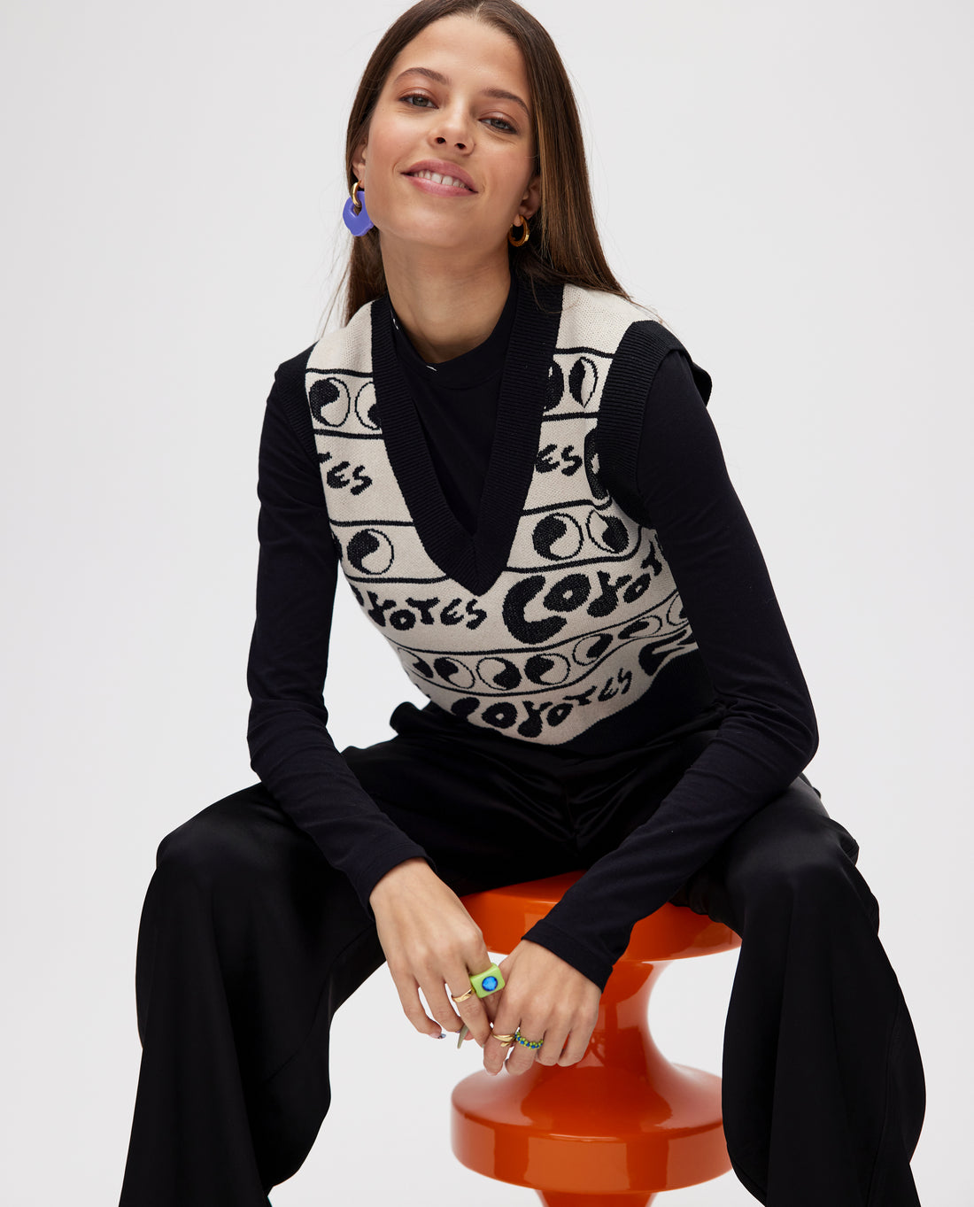 Les Coyotes de Paris Kori Vest With Allover Print