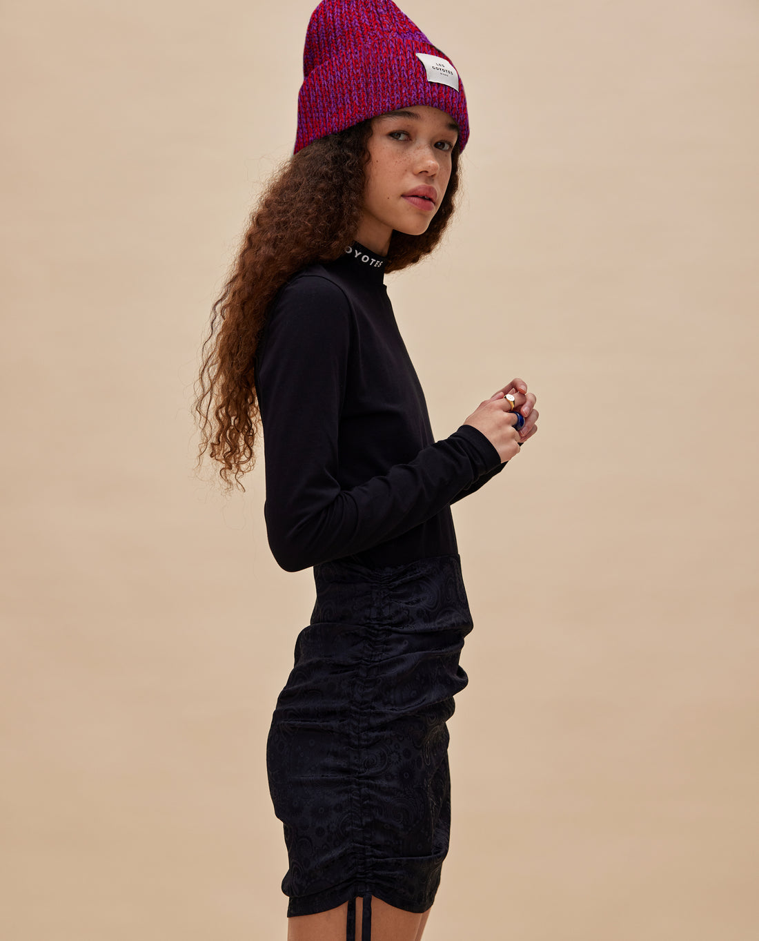 Les Coyotes de Paris Laiza Fitted Logo Turtleneck