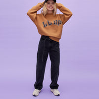 Les Coyotes de Paris Camel Leanne Top With Logo Detail