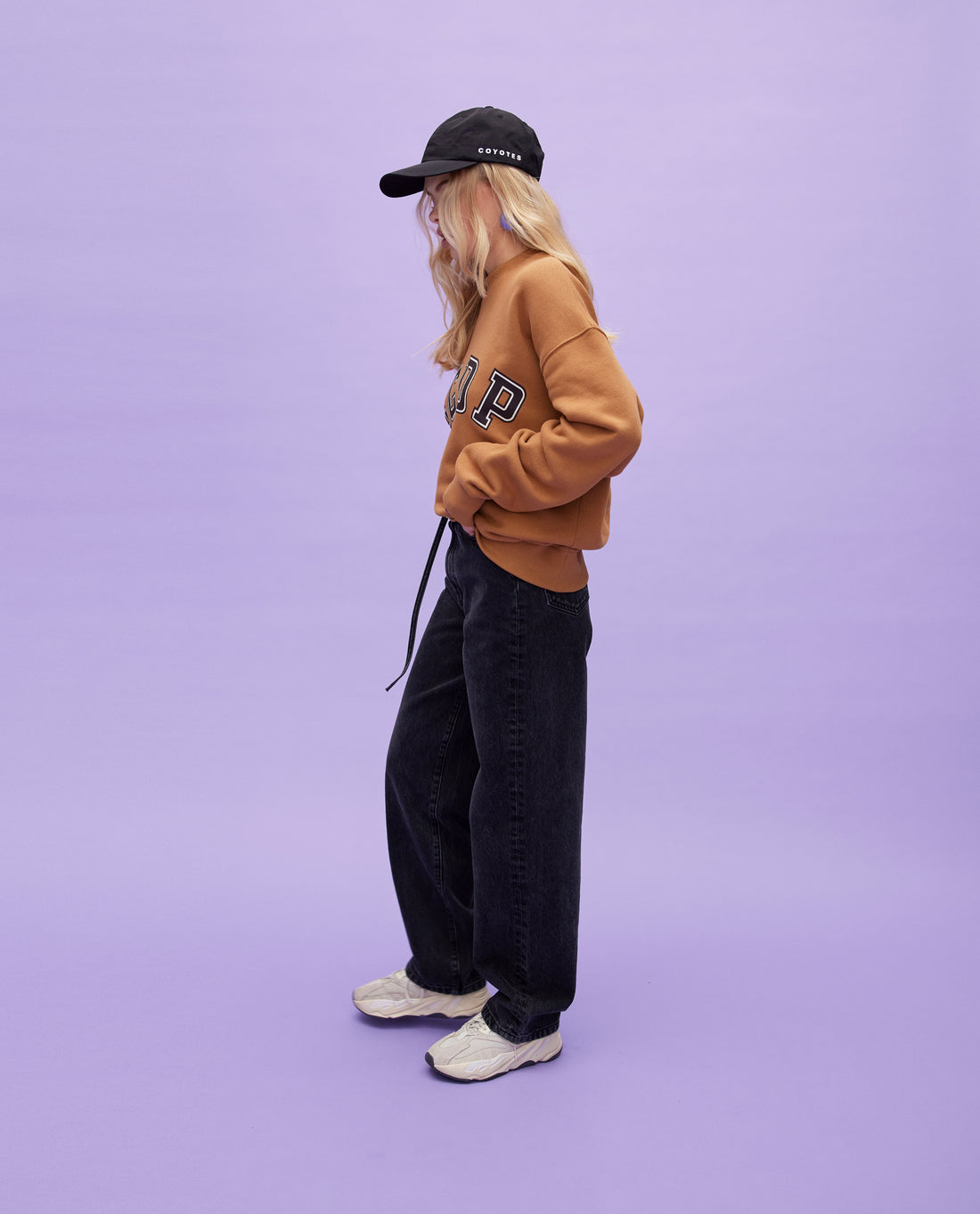 Les Coyotes de Paris Camel Leanne Top With Logo Detail