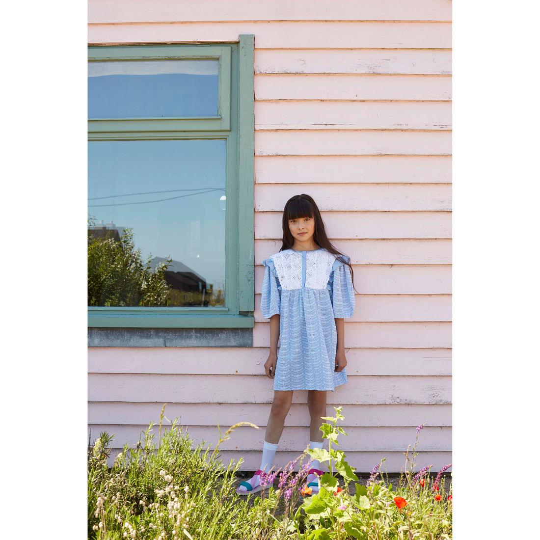 Fish and Kids Blue Guipure Dress