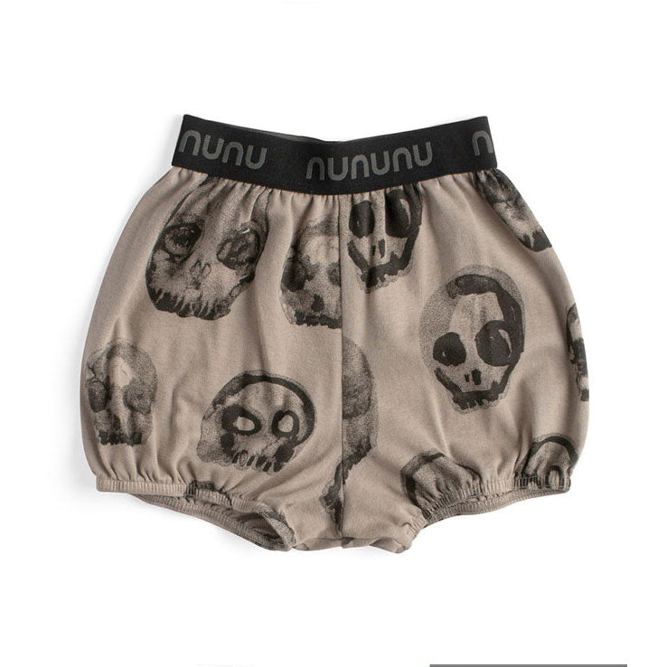NUNUNU Stone Faded Skull Yoga Short