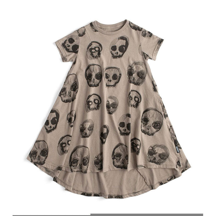 NUNUNU Stone Faded Skulls Dress