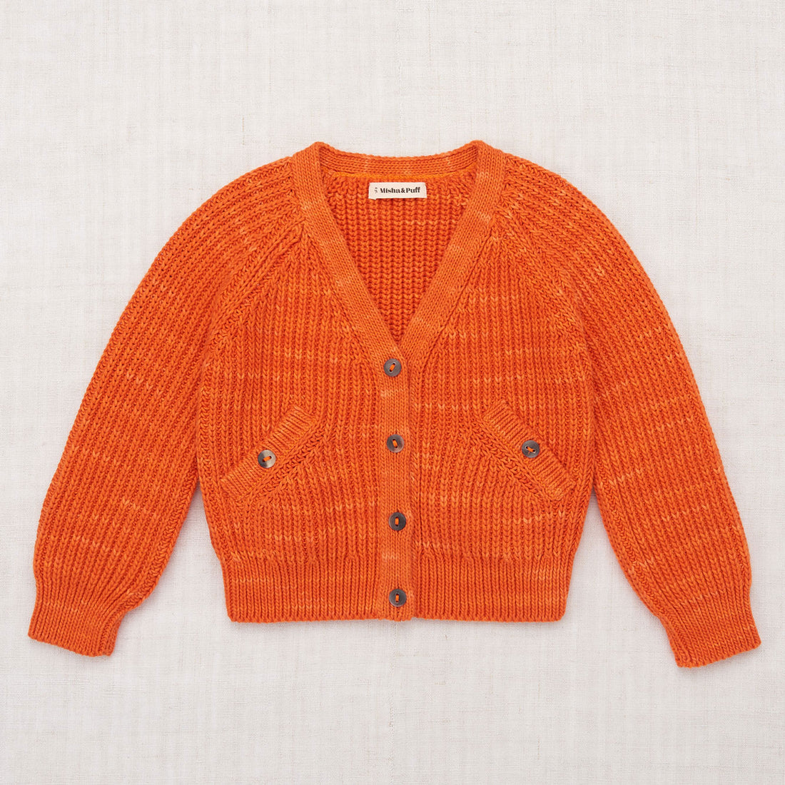 Misha and Puff Poppy Fisherman Rib Everyday Cardigan