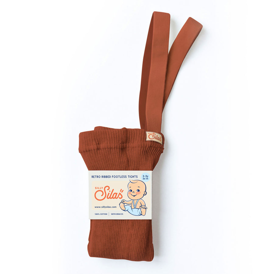 Silly Silas Cinnamon Footless Cotton Tights