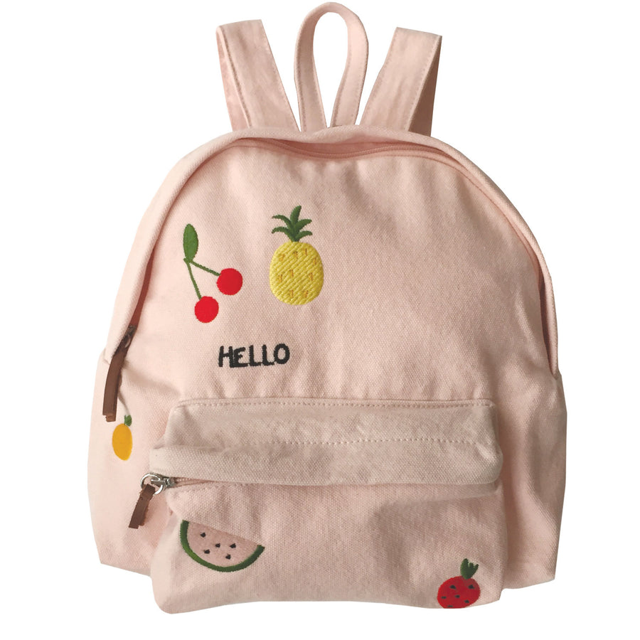 Emile et Ida Rose Fruit Embroidered Backpack