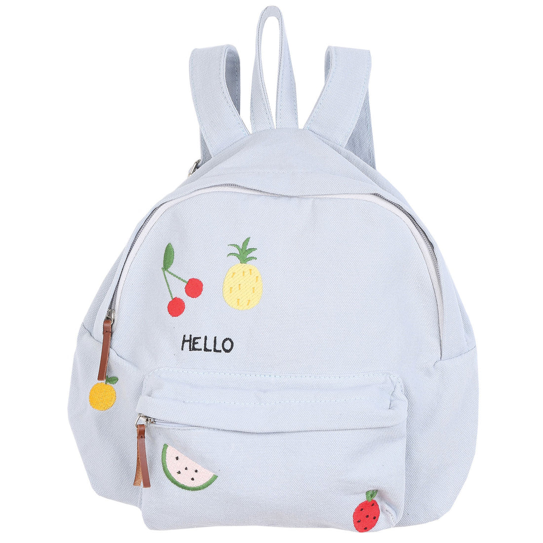 Emile et Ida Aqua Fruit Embroidered Backpack