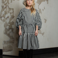 Unlabel Black/Milk Check Cloud Dress