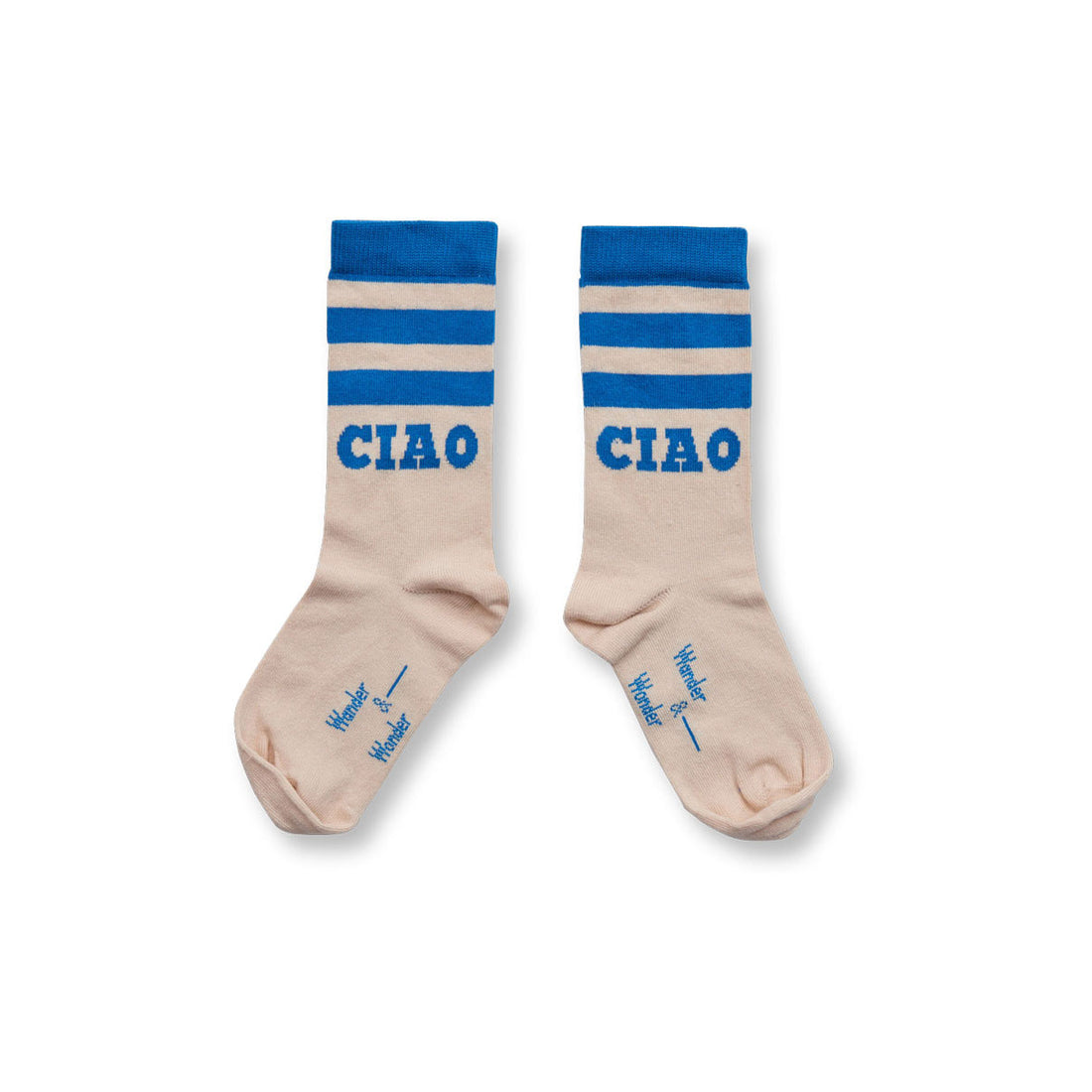 Wander and Wonder Blue Stripe Socks