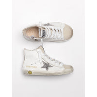 Golden Goose White Leather - Silver Glitter Francy Sneakers